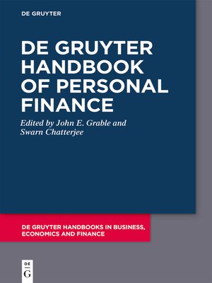 cover image of De Gruyter Handbook of Personal Finance